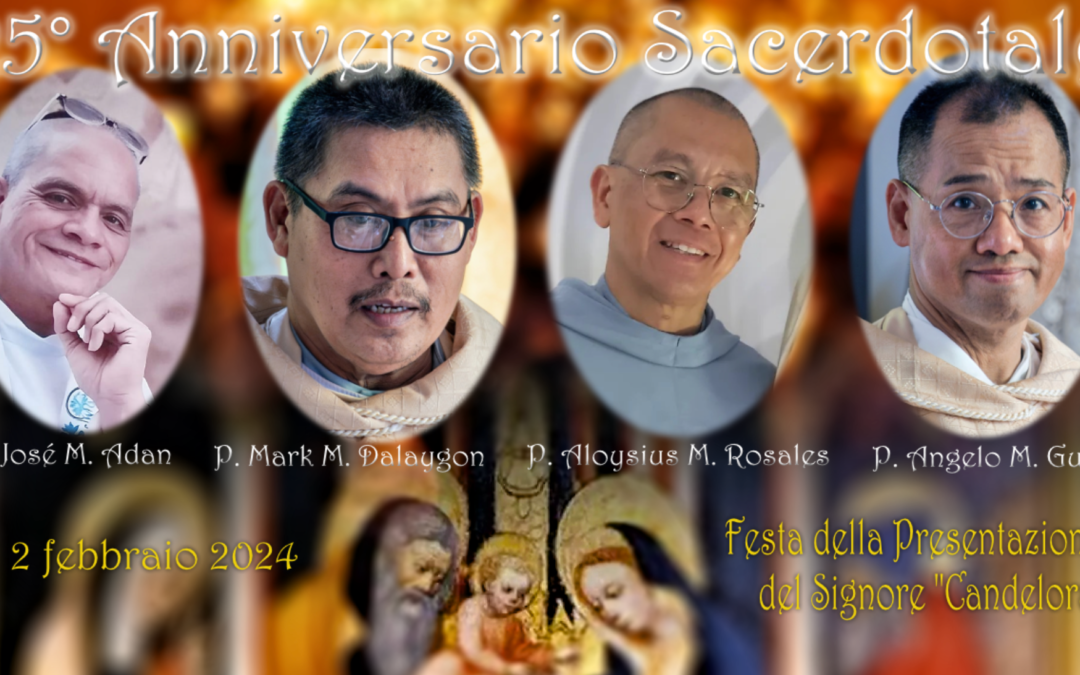 Giubileo d’argento sacerdotale per quattro sacerdoti filippini